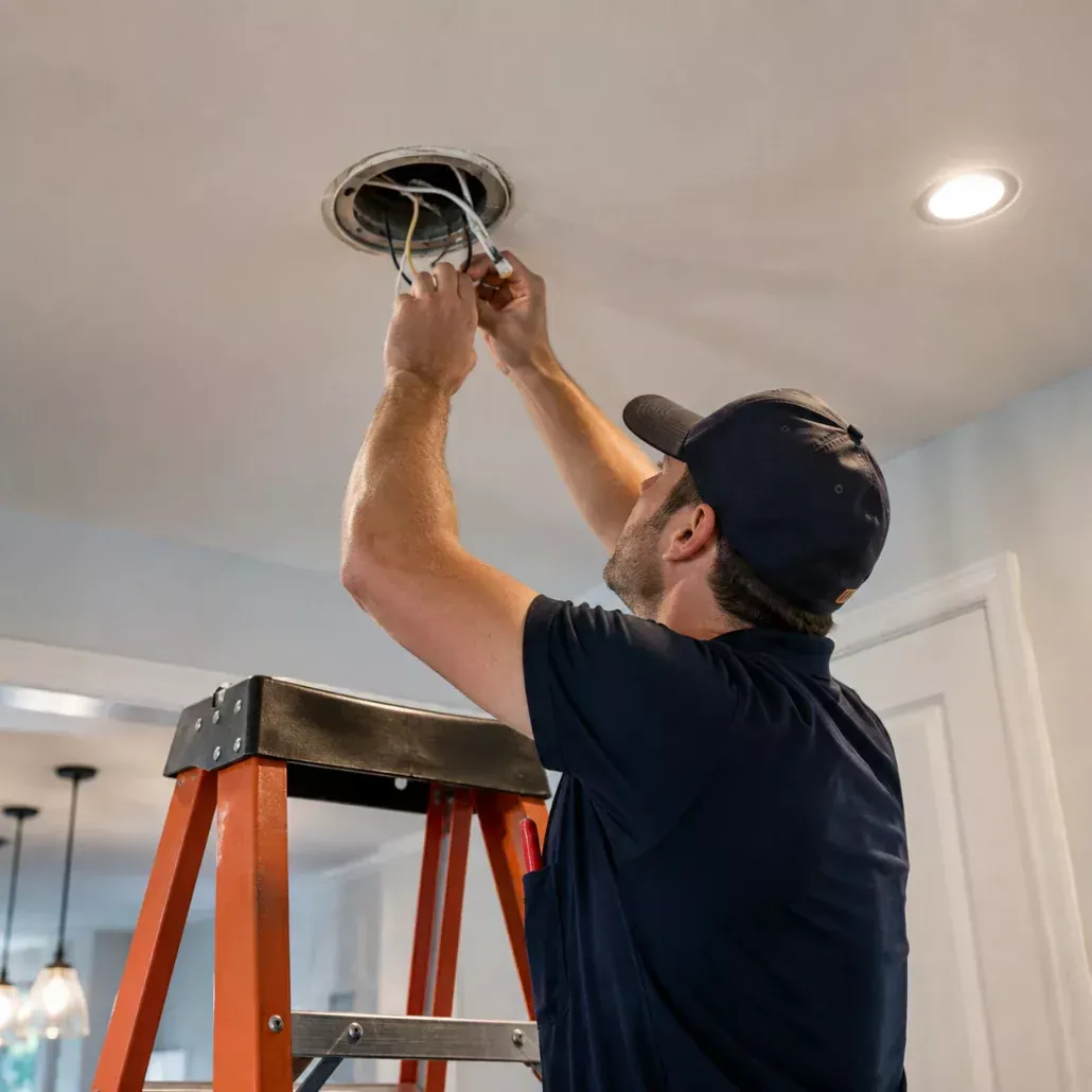 Electrical wiring and lighting work